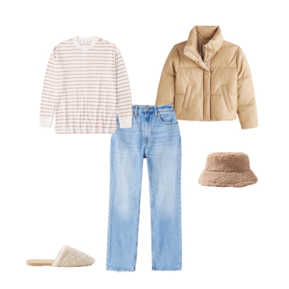 A&F Vegan Leather Mini Puffer - Picture 7 of 9